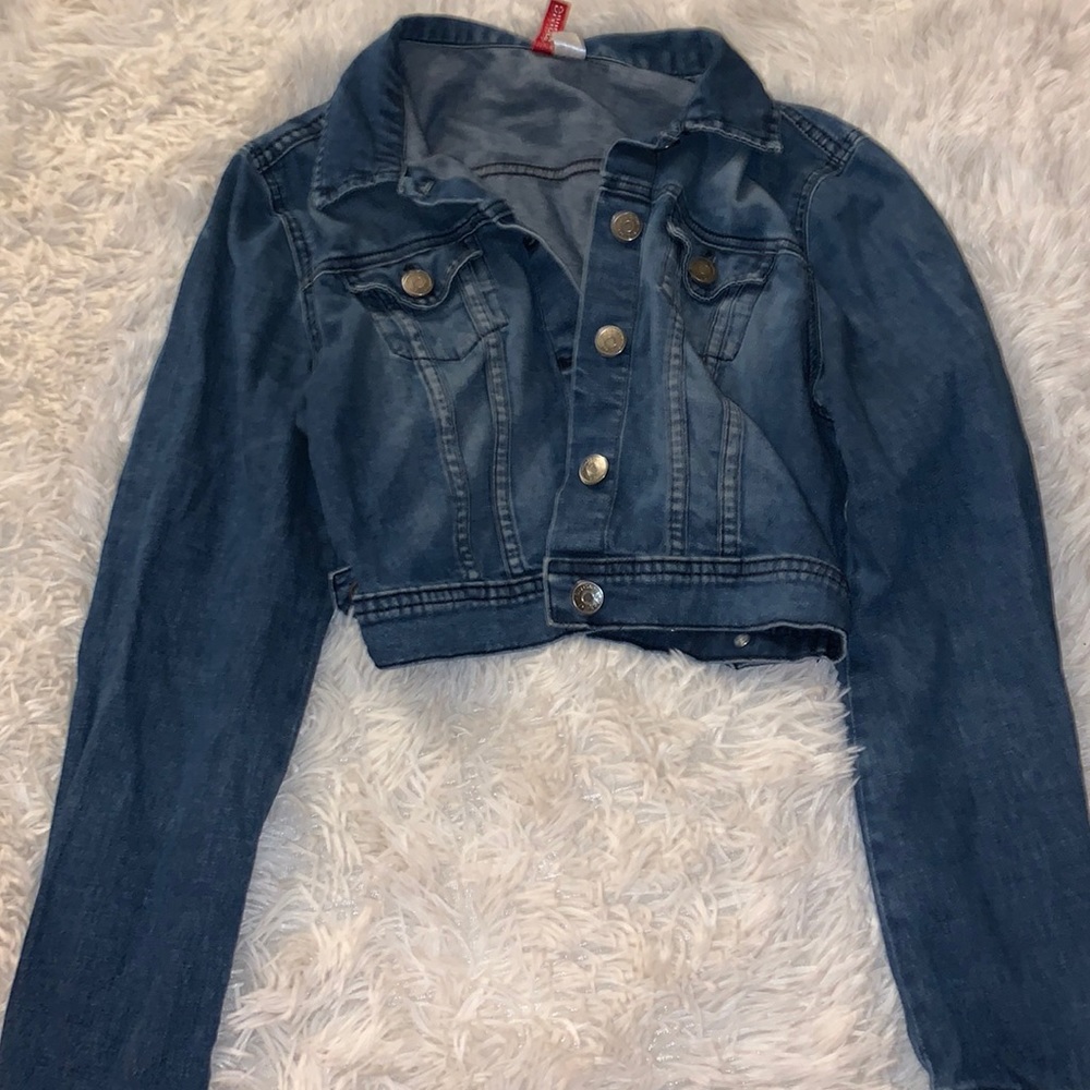 Cropped Jean Jacket Stretchy